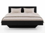 Letto levitante con contenitore 120x200 nero DM2 realizzato con pannello per mobili
