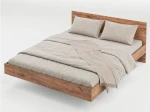 Letto levitante con contenitore 120x200 rovere artigianale DM2 realizzato con pannello per mobili