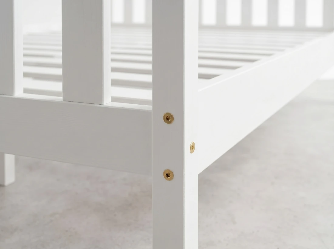 Letto in legno 90x200 Alion bianco