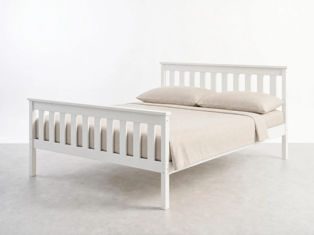 Letto in legno 120x200 Alion bianco