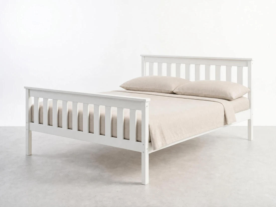 Letto in legno 160x200 ALION bianco