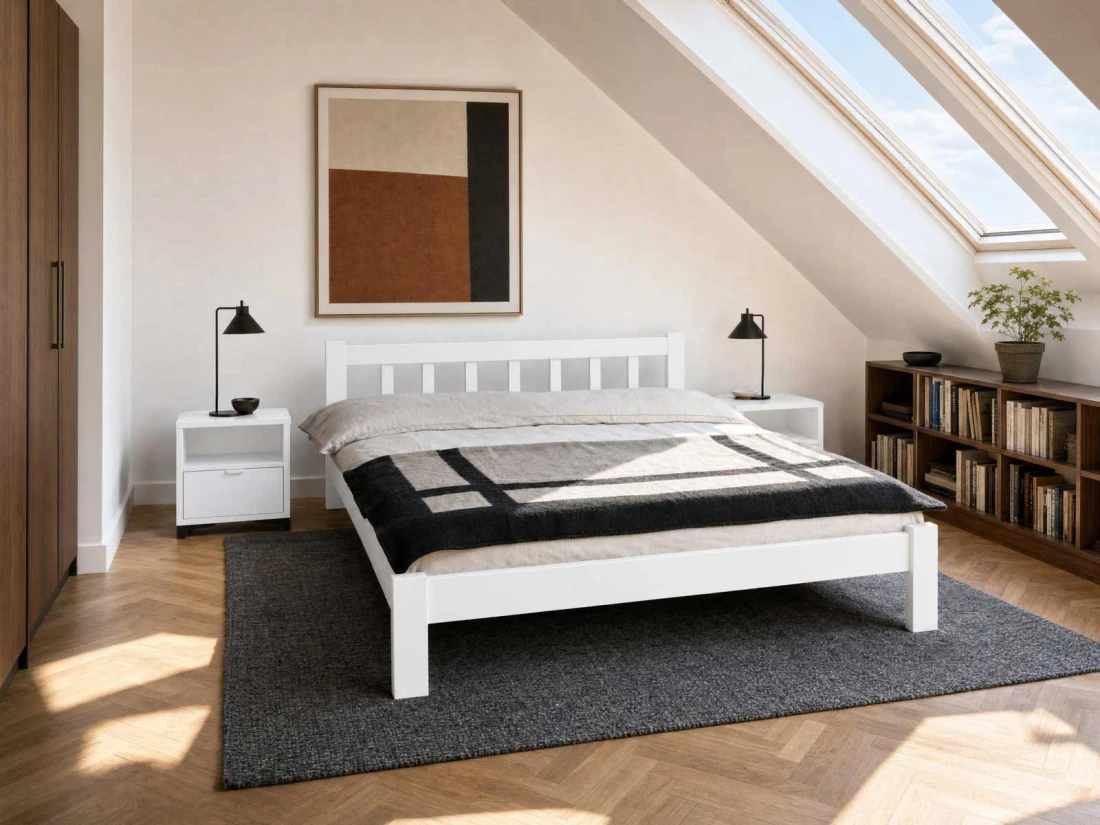 Letto 120x200 Ofelia in pino bianco
