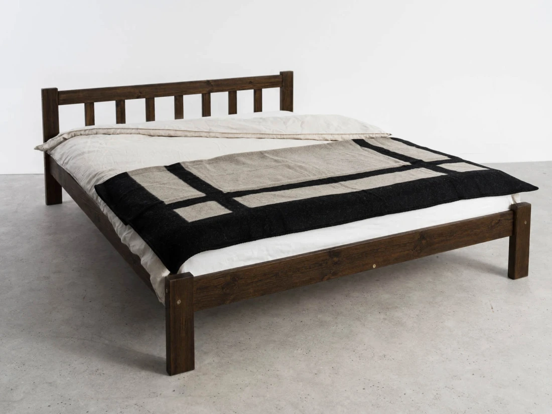 Letto in pino 140x200 Ofelia noce