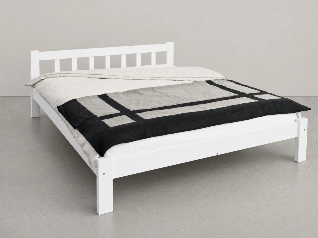 Letto 140x200 Ofelia in pino bianco