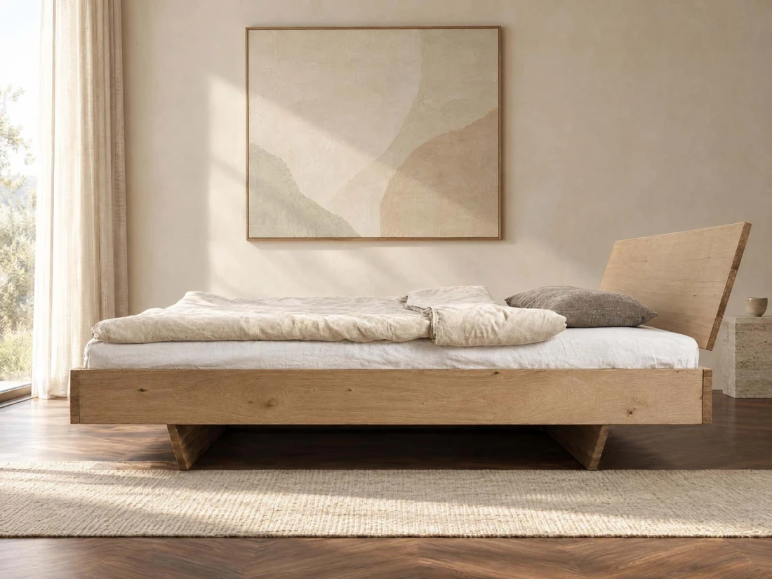 Letto matrimoniale 160x200 in rovere Levitante Piacenza