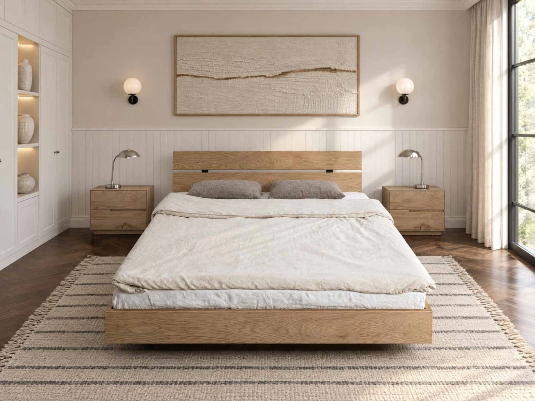 Letto in rovere 180x200cm Levitante Rossano