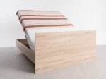 Letto levitante con contenitore 140x200 rovere di sonoma DM2 realizzato con pannello per mobili