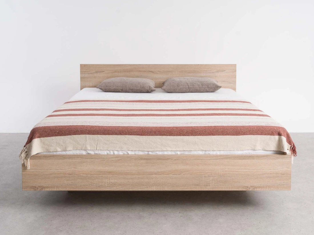 Letto levitante con contenitore 180x200 rovere di sonoma DM2 realizzato con pannello per mobili