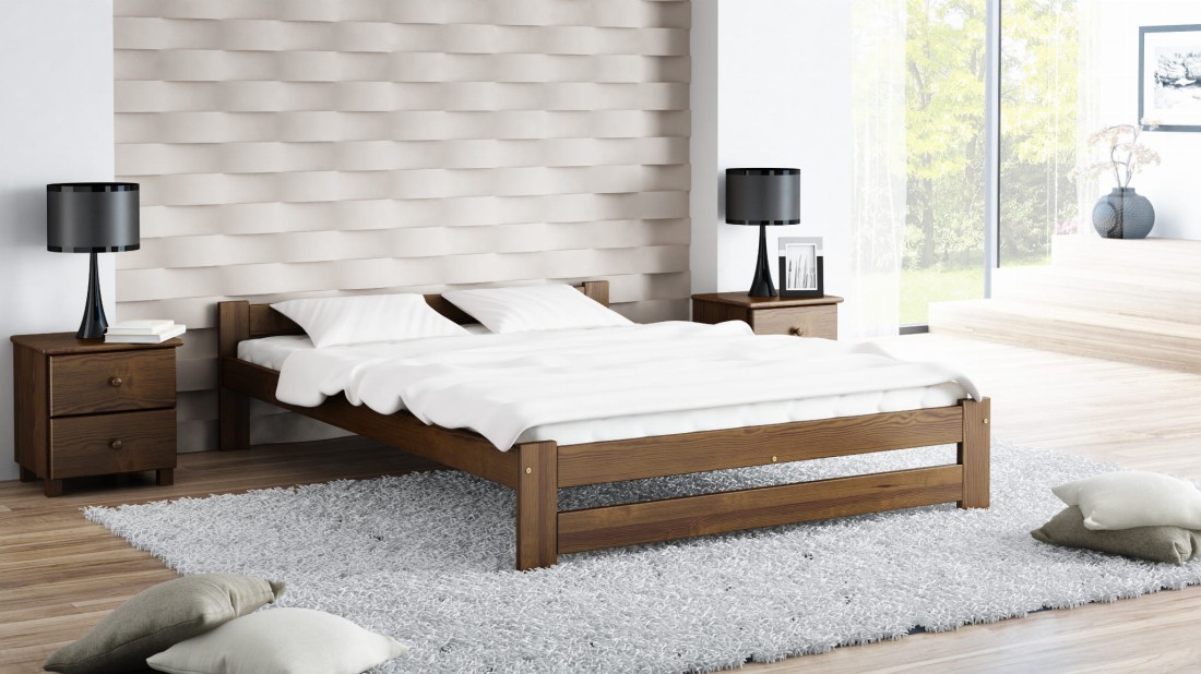 Letto in legno 160x200 Inter eco noce