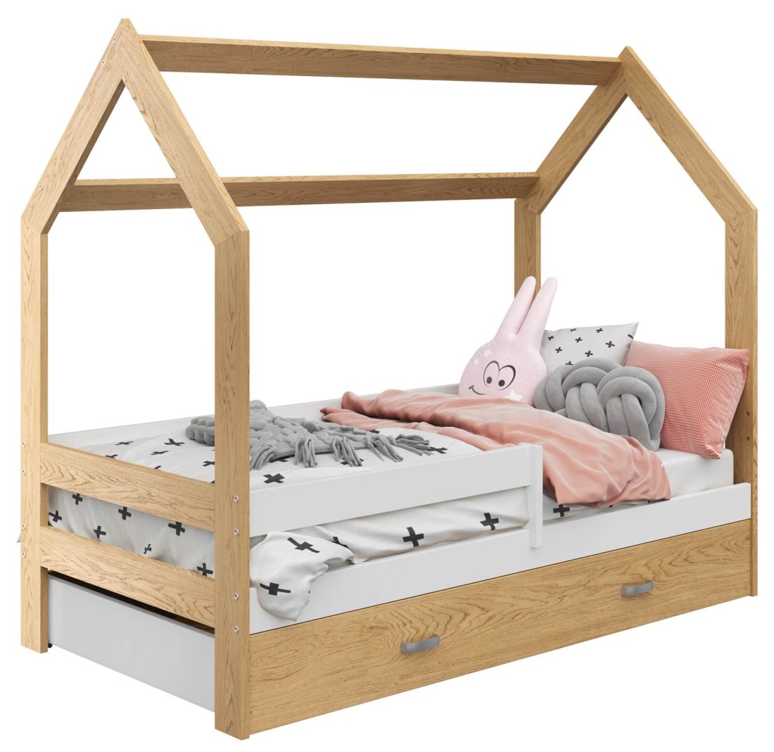 Lettino Montessori 80x160 cm a Casetta Pino e sponde D3