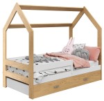 Lettino Montessori 80x160 cm a Casetta Pino e sponde D3