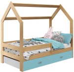 Lettino Montessori 80x160 cm a Casetta Pino e sponde D3