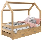 Lettino Montessori 80x160 cm a Casetta Pino e sponde D3