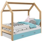 Lettino Montessori 80x160 cm a Casetta Pino e sponde D3