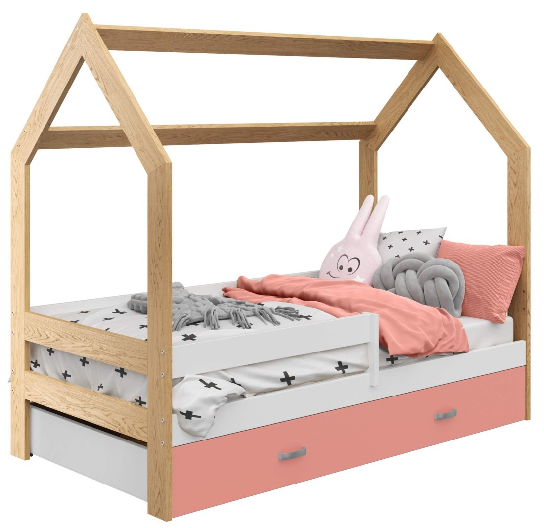Lettino Montessori 80x160 cm a Casetta Pino e sponde D3
