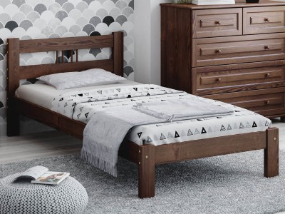 Letto in pino 90x200 Nikola noce