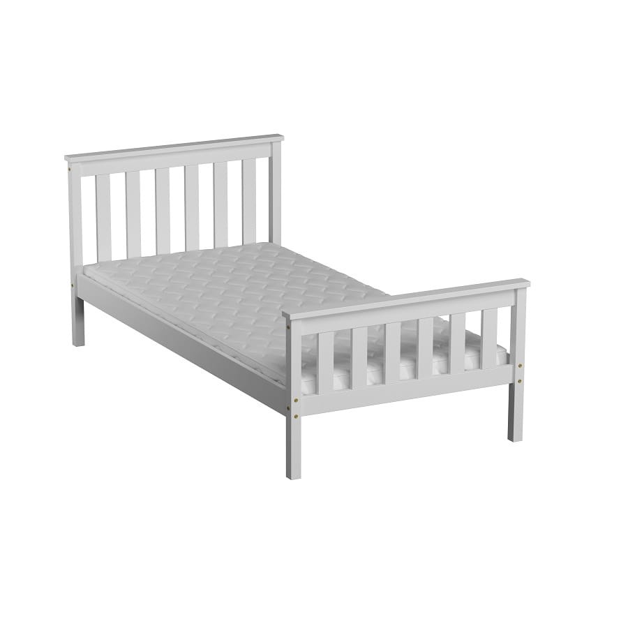 Letto in legno 90x200 Alion bianco