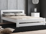 Letto 120x200 in pino Lidia colore bianco