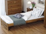 Letto 90x200 Lidia in pino colore rovere