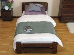 Letto 90x200 Lidia in pino colore noce
