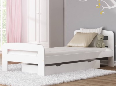 Letto in legno 90x200 Klaudia bianco