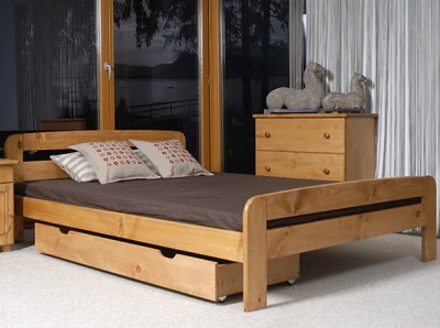 Letto in legno 160x200 Klaudia ontano