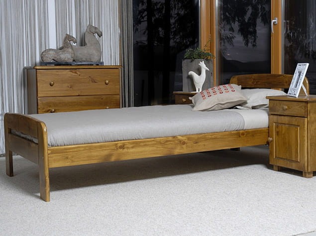 Letto in legno 90x200 Klaudia rovere