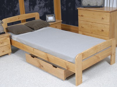 Letto in legno 90x200 Klaudia ontano