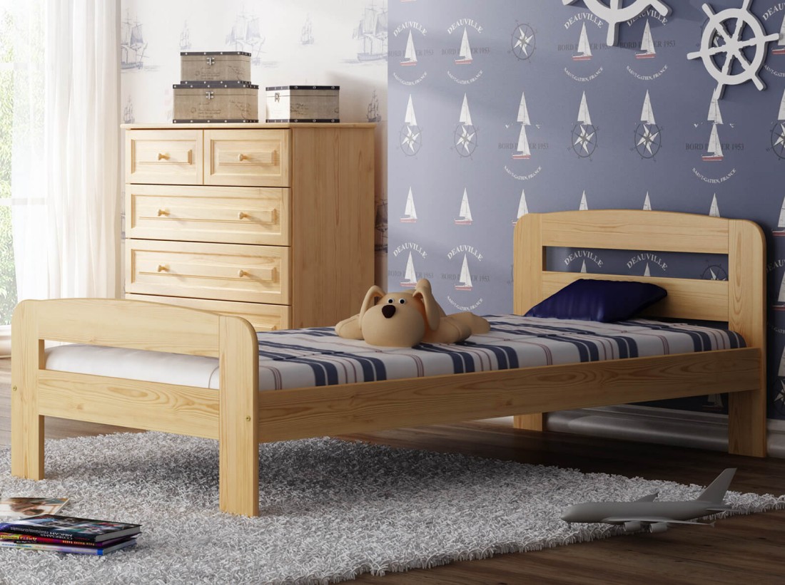 Letto in legno 90x200 Klaudia pino