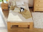 Letto in legno 90x200 Ada, colore ontano