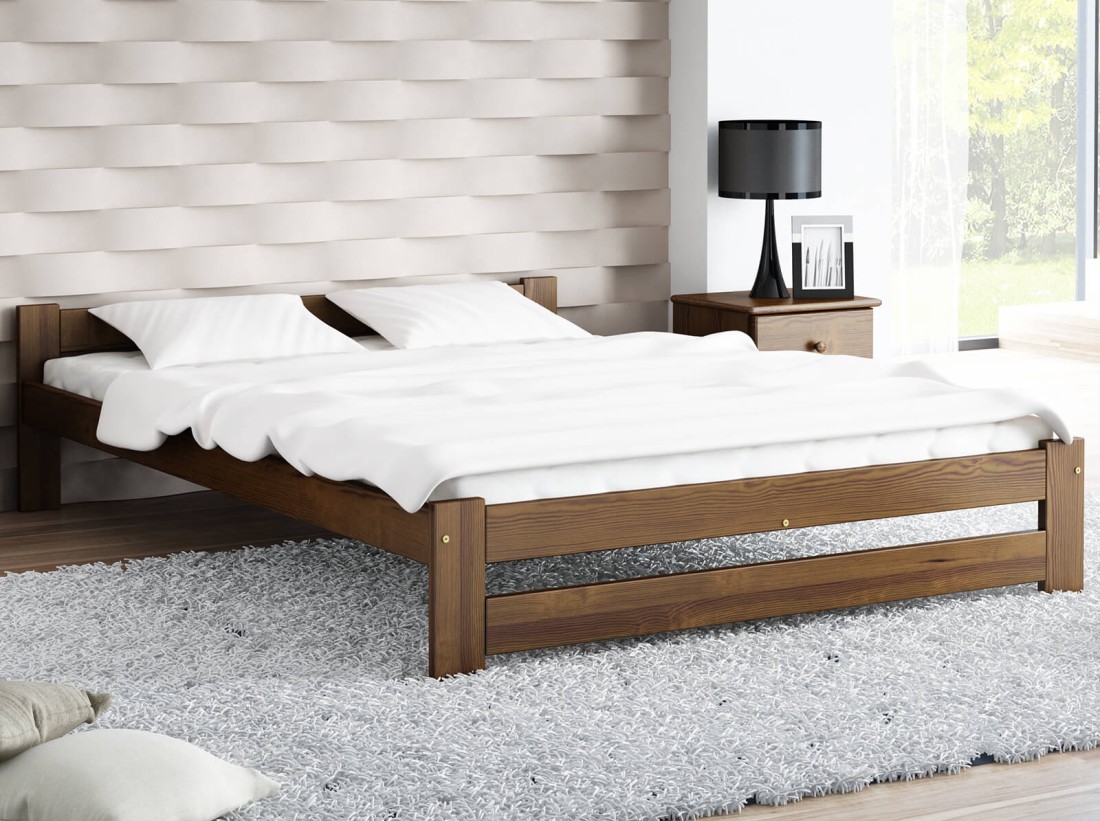 Letto in legno 160x200 Inter eco noce