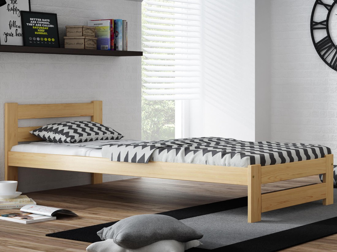 Letto in legno 90x200 Kada eco pino