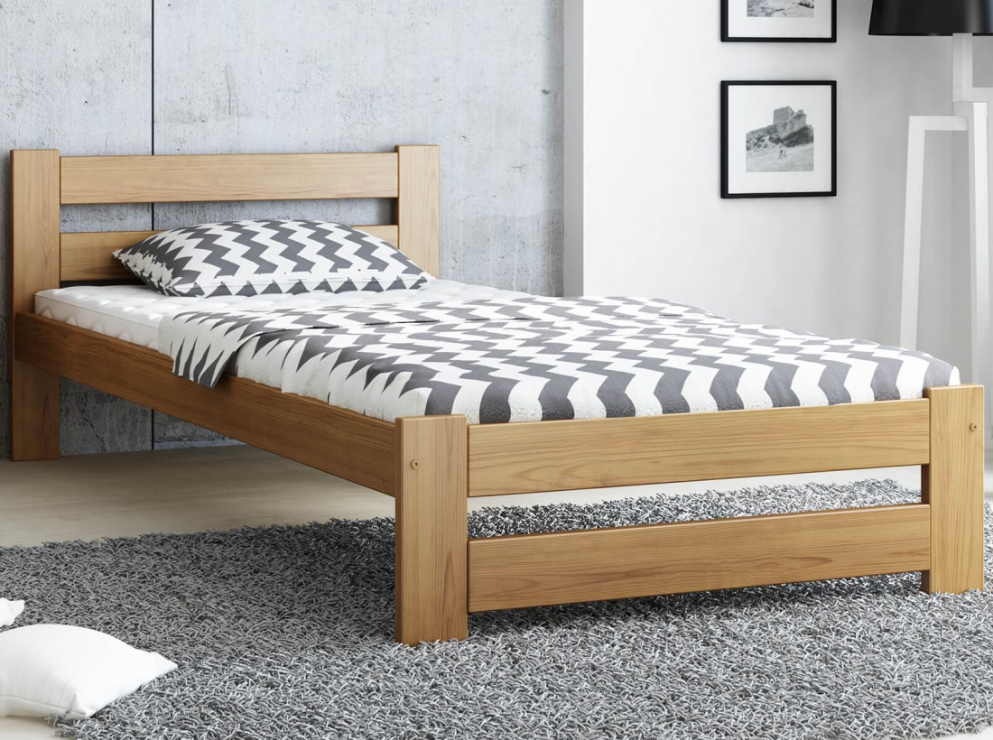 Letto in legno 90x200 Kada eco Rovere