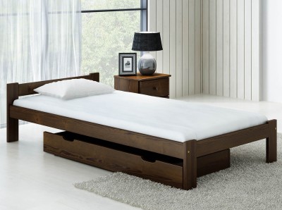 Letto in legno 90x200 Naba eco noce