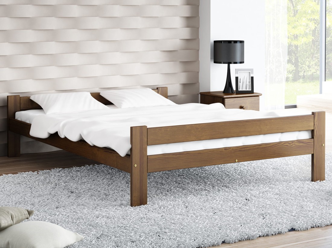 Letto in legno 120x200 Prima eco noce