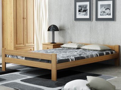Letto in legno 140x200 Prima eco rovere