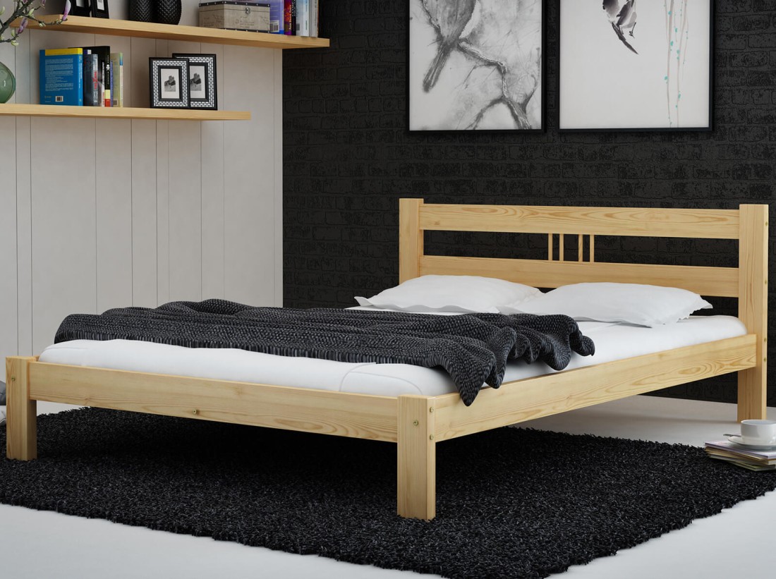 Letto 160x200 in pino Nikola