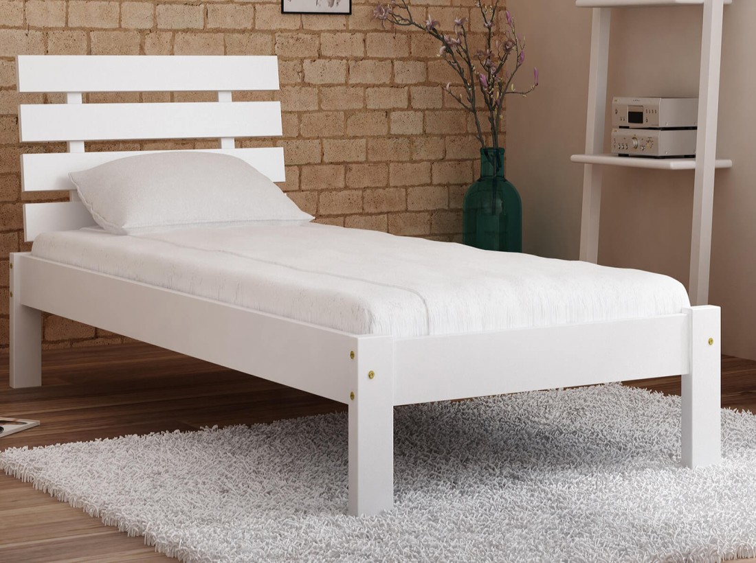 Letto in pino 90x200 Klara bianco
