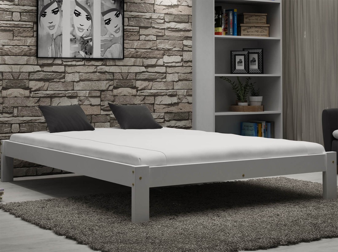 Letto 120x200 Liliana in pino bianco
