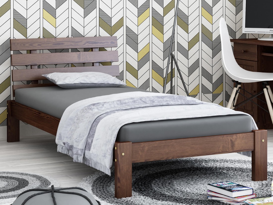 Letto in pino 90x200 Klara noce