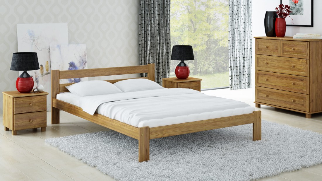 Letto in legno 120x200 Mato rovere