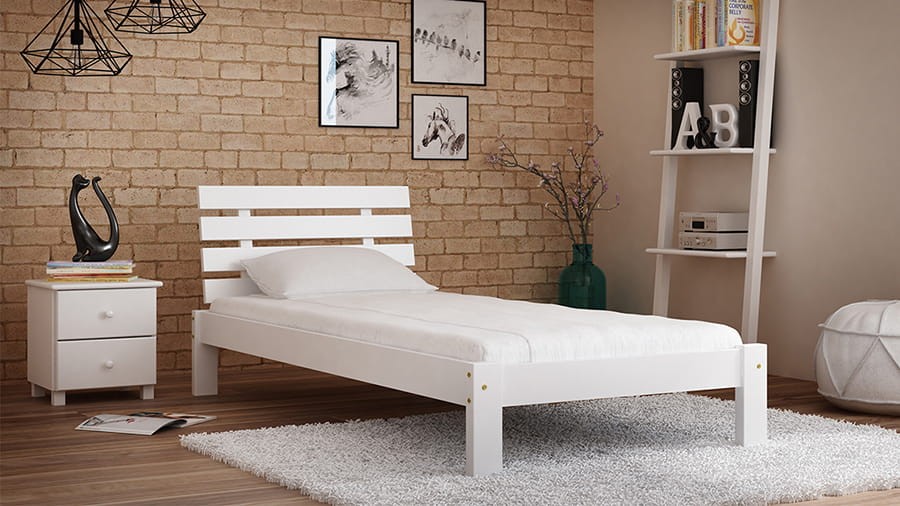 Letto in pino 90x200 Klara bianco