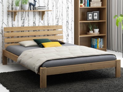 Letto in pino 140x200 Klara rovere