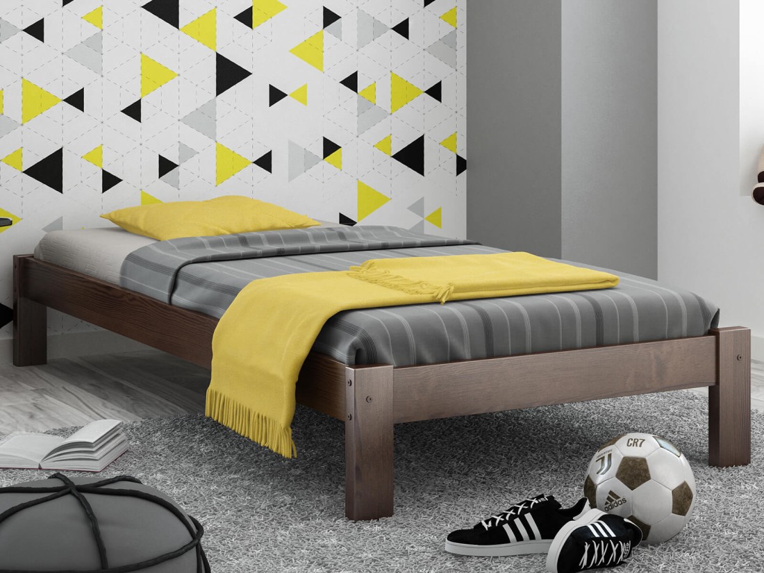 Letto in pino 90x200 Liliana noce