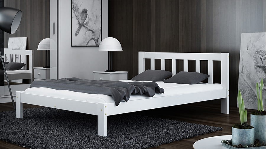 Letto 140x200 Ofelia in pino bianco