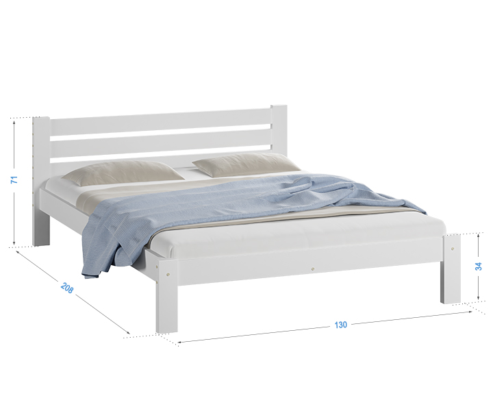 Letto Azja 120x200 BIANCO
