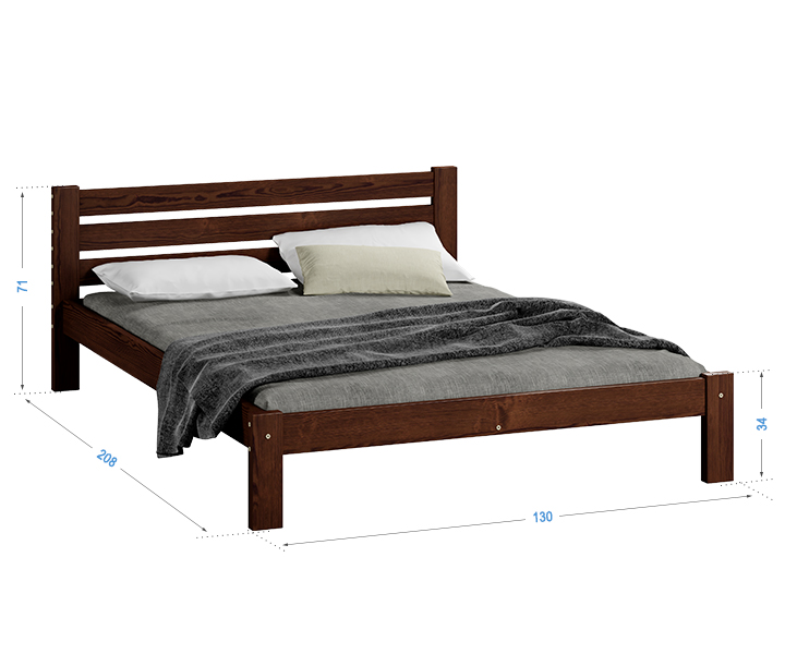 Letto Azja 120x200 NOCE