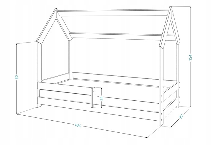 Casa letto per bambini D5 80x160