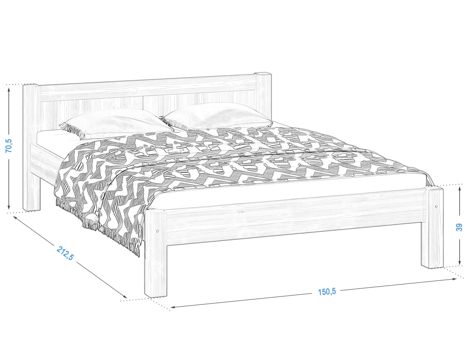 Letto Wiktoria 140x200 ONTANO