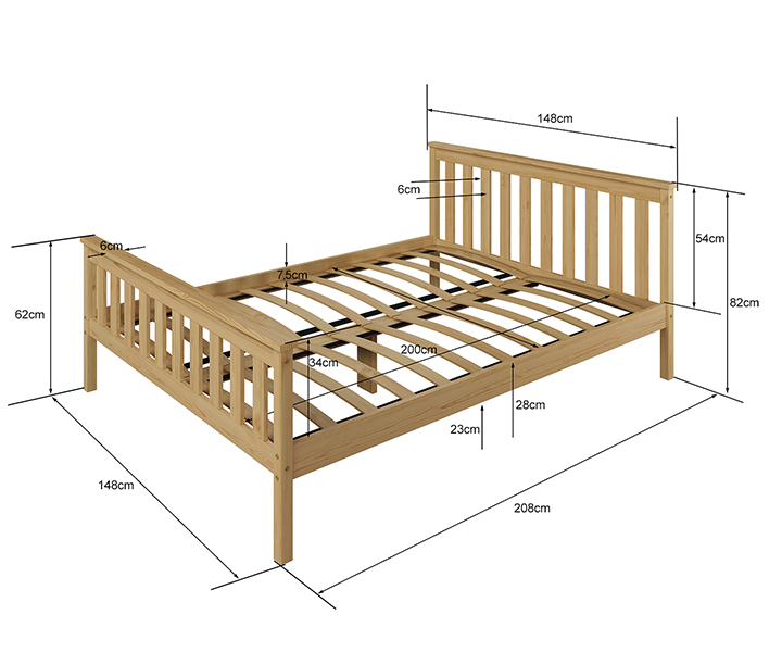 Letto Alion 140x200 bianco